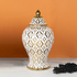 Golden Tranquility Ceramic Vase & Decorative Showpiece - Big